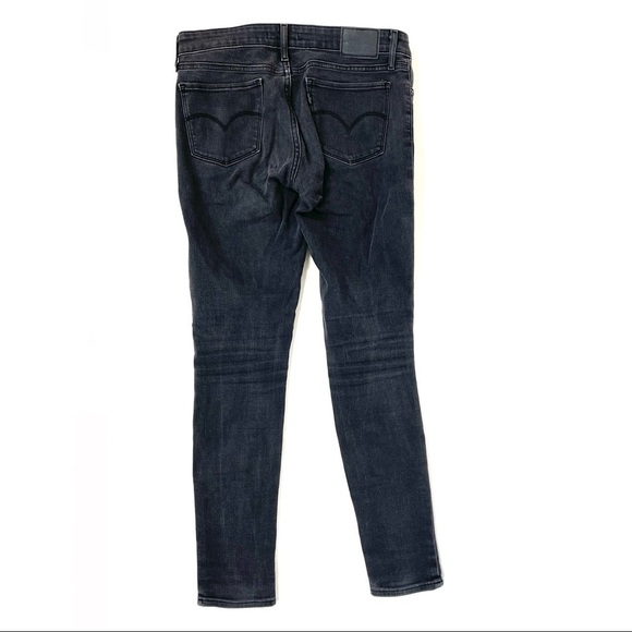 Levi’s 711 Skinny Black High Rise Stretchy Jeans Size 27 - Picture 6 of 11
